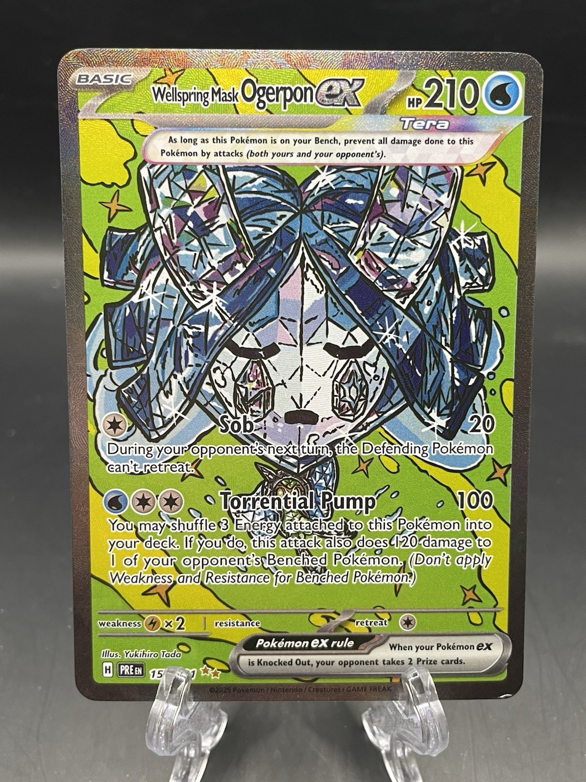 Pokémon Wellspring Mask Ogerpon ex 152/131 Sv: Prismatic Evolutions SIR LP