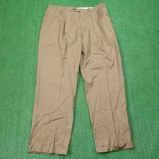 Chaps Pants Mens 40x32 Khaki Wool Comfort Stretch Classic Fit Dress Trouser