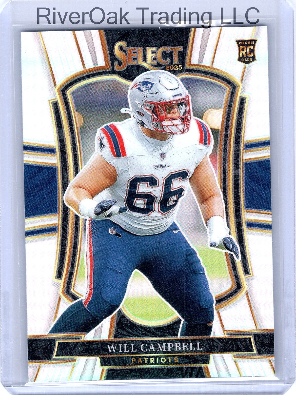 2025 Panini Select - Will Campbell Rookie Silver Premier Level #179 Seahawks