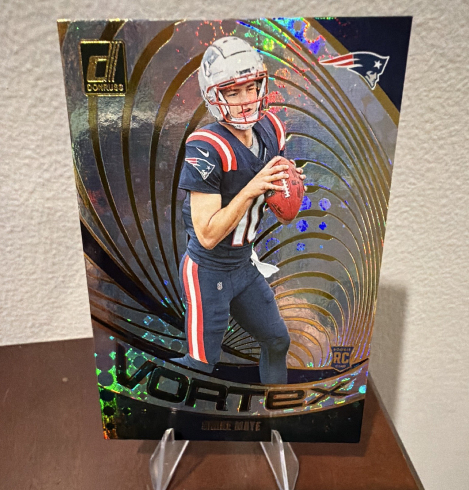 2024 Panini Donruss Football Drake Maye #VOR-DMA Patriots Vortex Rookie