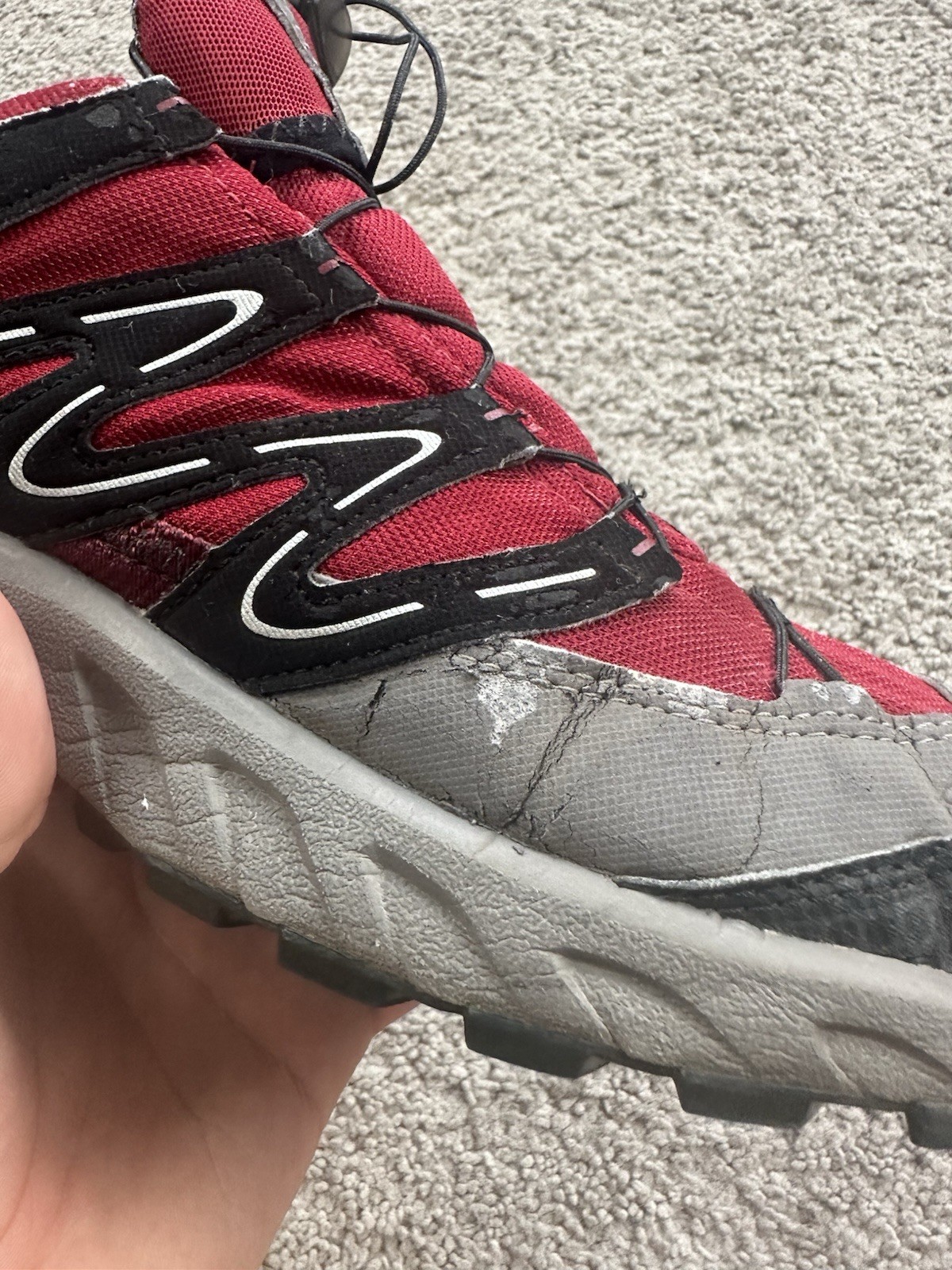 Scarpe da trail running Salomon XA Comp 5 GTX da uomo taglia 6 5 rosse escursionismo Gore Tex