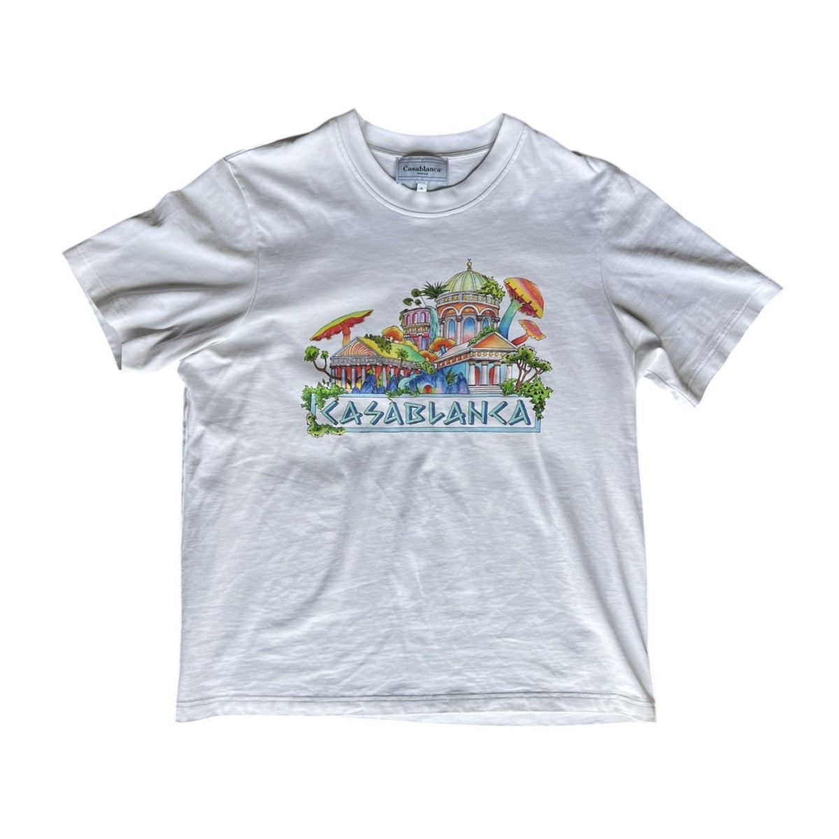 Casablanca Road To Knowledge T-Shirt XL Organic Cotton Graphic Tee
