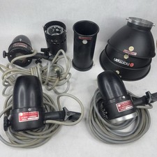 Lot of 3 Norman LH2000 Strobe Flash Covers R91 w/ Reflectors 5E2  5U2 UNTESTED