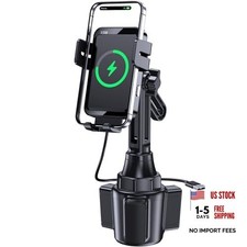 Wireless Car Charger, 15W/10W/7.5W Cup Holder Phone Mount, Auto Cup holder