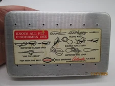 Vintage Perrine #96 Aluminum Fly Box W/ Flies