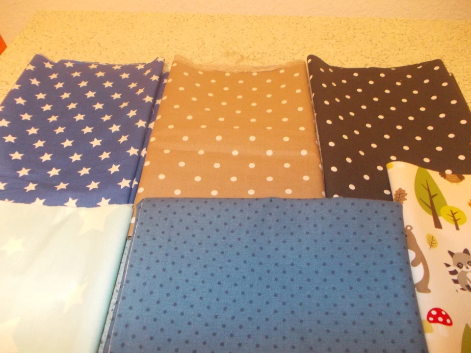 großes Stoffpaket Baumwollstoffe und Jersey, alles super große Stücke - Bild 2 von 4