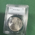 Sealed 1881-S Morgan Silver Dollar Coin, PCGS MS63