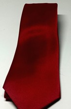 Ketch Vintage Red Polyester Classic Men's Necktie Tie Made In USA 59" Long