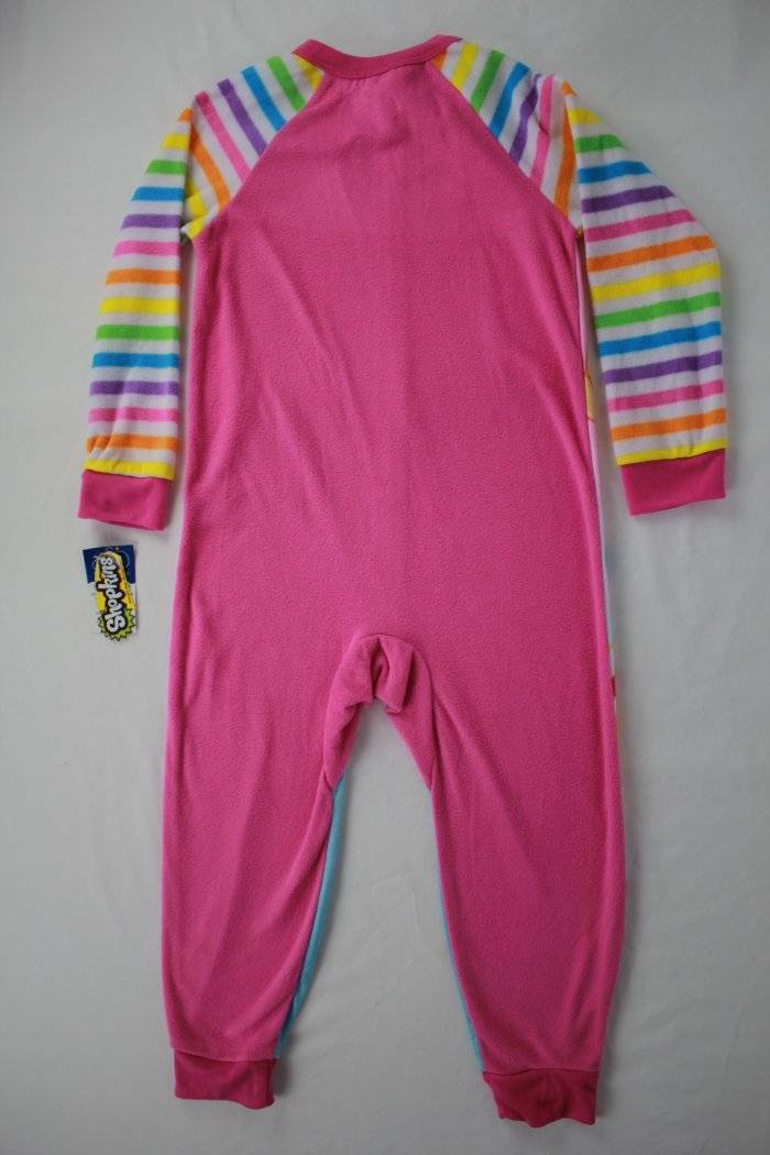 NEW Girls Pajamas Shopkins XS 4 - 5 Zip Footless One Piece