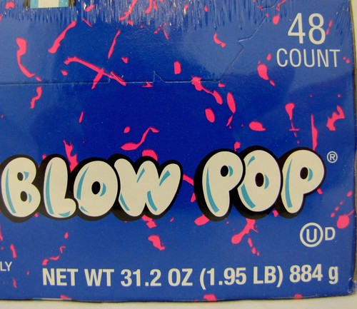 Charms Blow Pops Blue Raspberry Berry Suckers Candy Pop Bulk Lollipops 48 ct Box - Picture 6 of 9