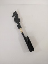 Vtg Carrib Shoe Lint Brush Seahorse Handle 1970s Made in Hong Kong Retro 11.5