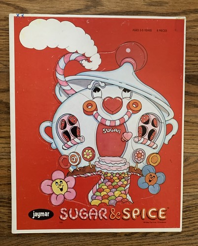 Vintage 1981 Set of 2 Candy Land SUGAR & SPICE Tray Puzzles Jaymar Ideal Toy - Picture 3 of 5