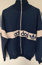 Vintage 70s Old school Adidas Jacket Blue Size L
