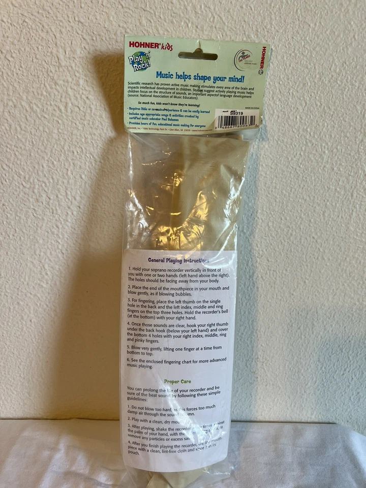 Hohner Kids Play N Rock - S9319 - Soprano Recorder (3 Piece) New Sealed - Image 4 of 4