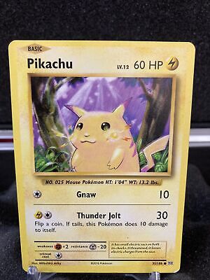 Mavin  Shiny Rare Basic Pokemon Pikachu Card In good Condition hp 60  Hologram 25th