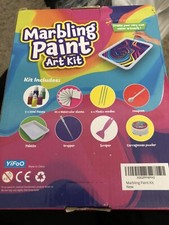 Marbling Paint Art Kit for Kids - Arts and Crafts for Girls Boys ...
