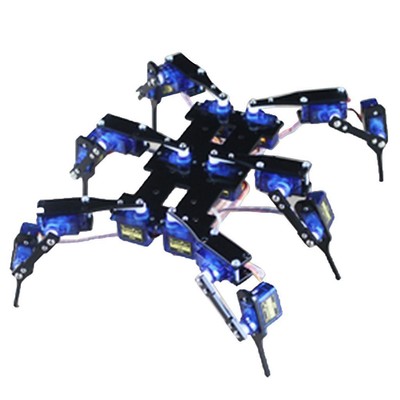 Hexapod/6-beiniger Roboter Black Spider Robot Kompletter Satz Halterungszubehör