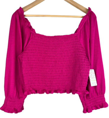 free people brenyce smocked crop top
