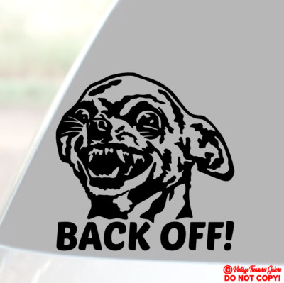 BACK OFF! ANGRY CHIHUAHUA Vinyl Decal Sticker Car Window Bumper Mean Dog Face