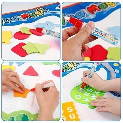 Large Aqua Doodle Water Painting Drawing Mat Mess Free 72 x 52 - Image 2 of 4