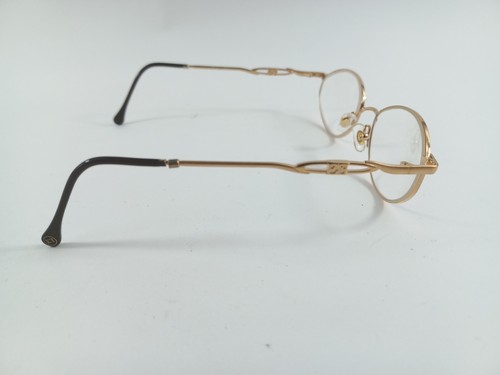 ESCADA E015 Gold Eyeglasses Frame 52-18x135 Used Condition Free Lens Wipes #6 - Picture 9 of 10