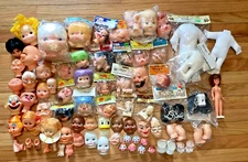 🍒 Vintage Doll Heads LOT 80 pcs Darice Westrim Fibre Craft Wang's Toothie 🍒