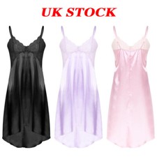UK Sissy Men's Lace Mesh Pajamas Dress Lingerie Crossdress Babydolls Nightwear