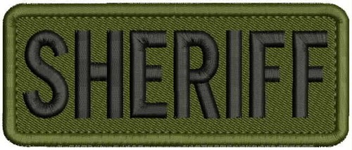 SHERIFF EMBROIDERY PATCH 2X5 VELCR@ ON BACK - Picture 9 of 11