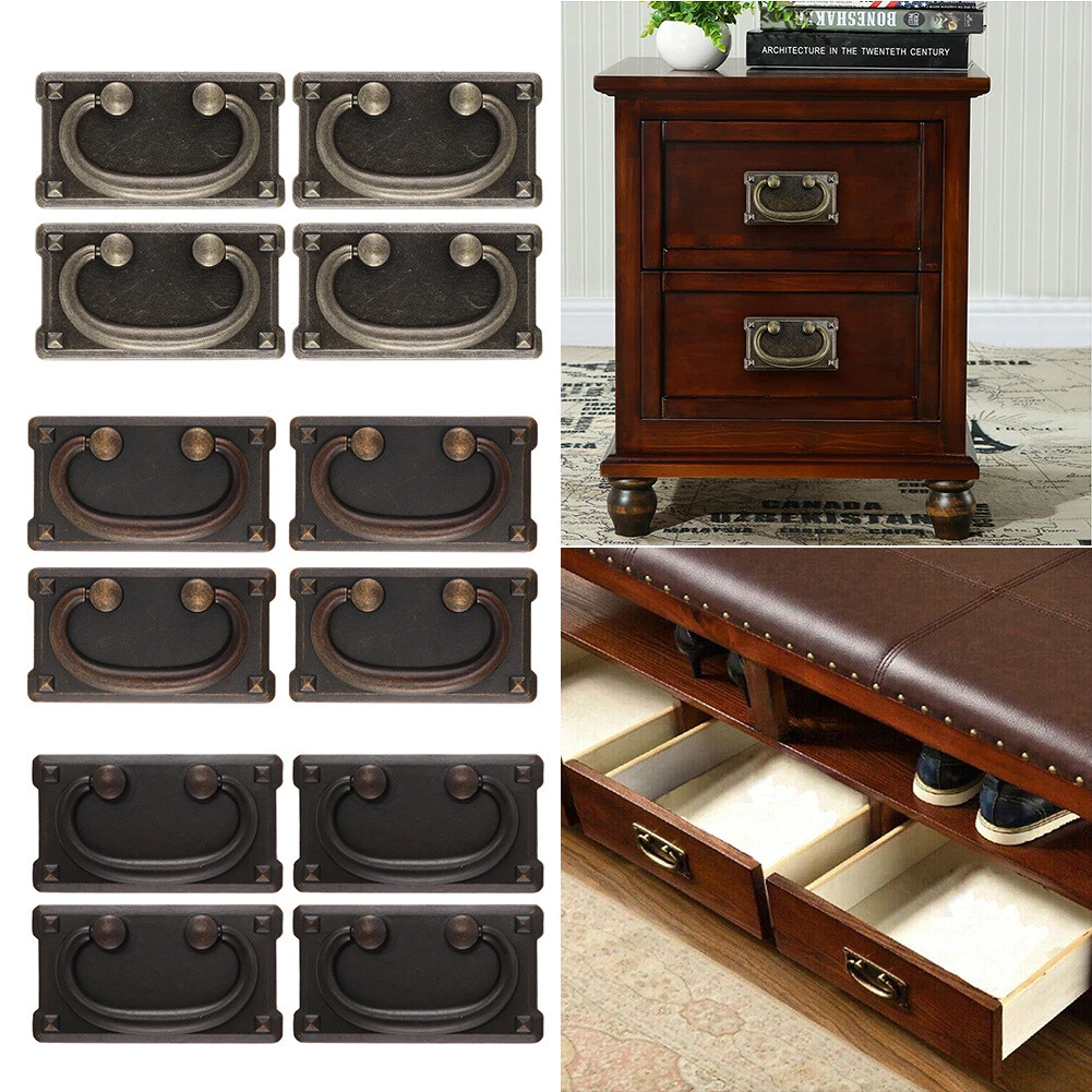 4 8Pcs Rustic Handle Oak Furniture Land Replacement Black Bronze Handles Cheaper