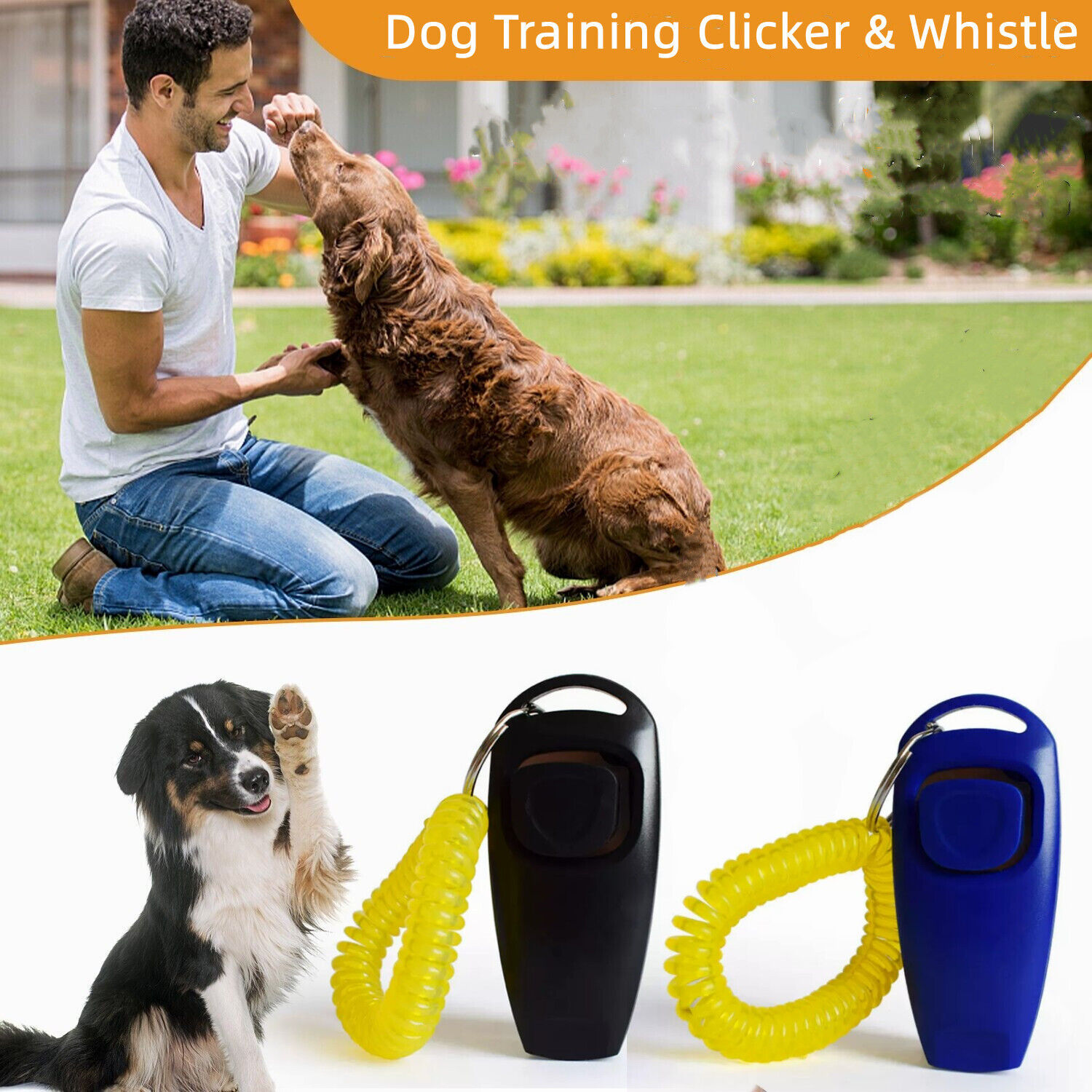 Promotional Pet Training Clicker-Whistle Key Chain