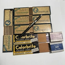 Tacro No 4435 Drafting Pencil Lead Holder With Lumograph And Color Brite Leads