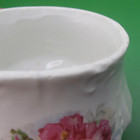 Vintage Porcelain Hair Receiver Floral Roses Pink Red White Vanity Ceramic — photo 3