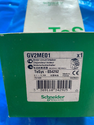 SCHNEIDER GV2ME01 TESYS 034292 GV2ME01 MOTORSCHUTZSCHALTER 0,1-0,16A versiegelt