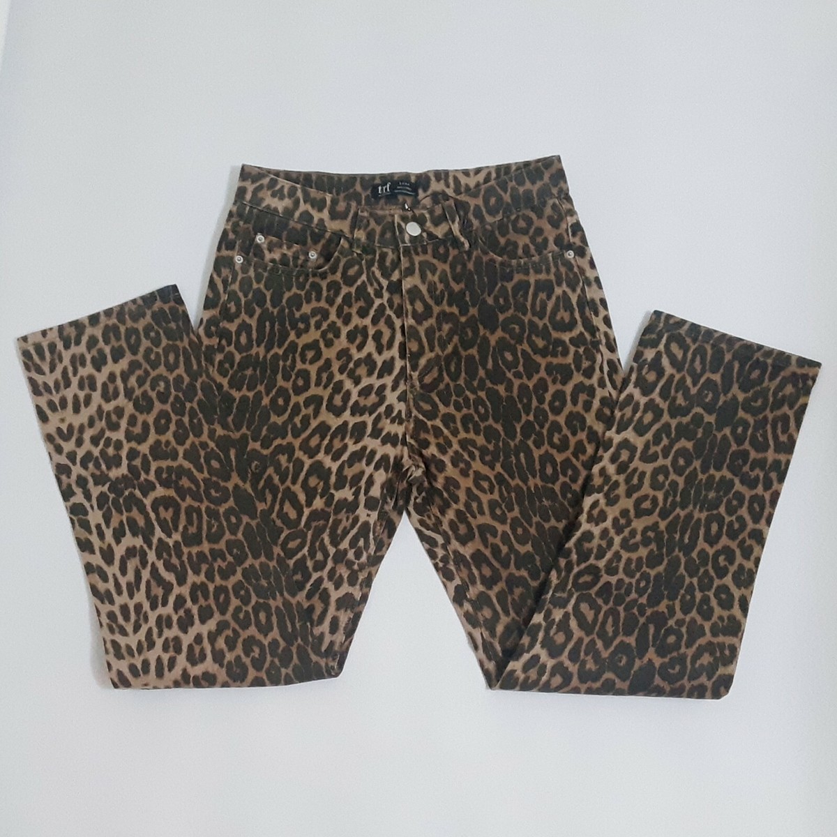 関税なし 送料無料 Jeans A Zampa Leopardato Zara trf Leopard Print High Rise Skinny Jeans Size 2 | eBay