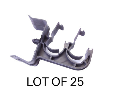 Lot of 25 Araymond 164306 164306001 Dual Tube Retainer SS Black 1'' Capacity