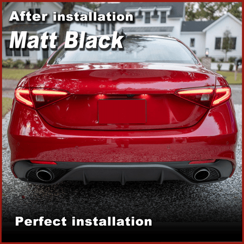 Difusor PP trasero para Alfa Romeo Giulia alerón trasero con embellecedores de escape - Imagen 2 de 10