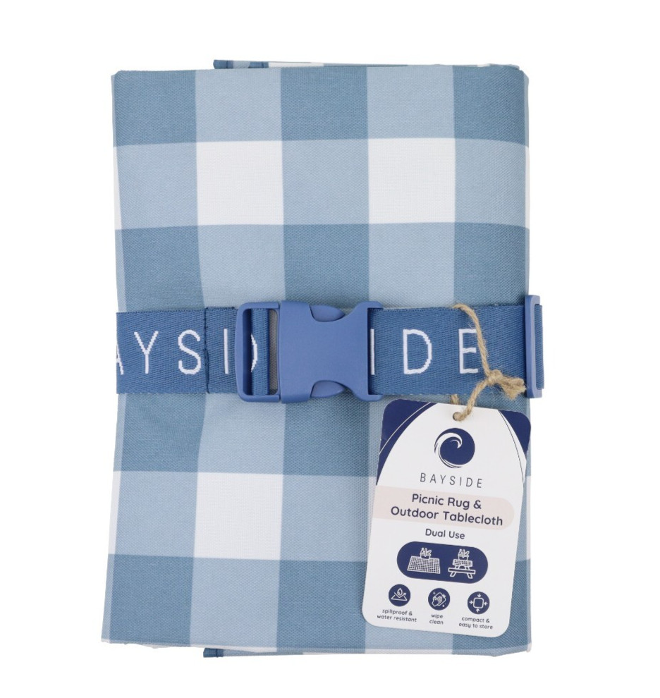 2in1 Picnic Blanket Tablecloth Waterproof Foldable Camping Outdoor - 145 x 145cm