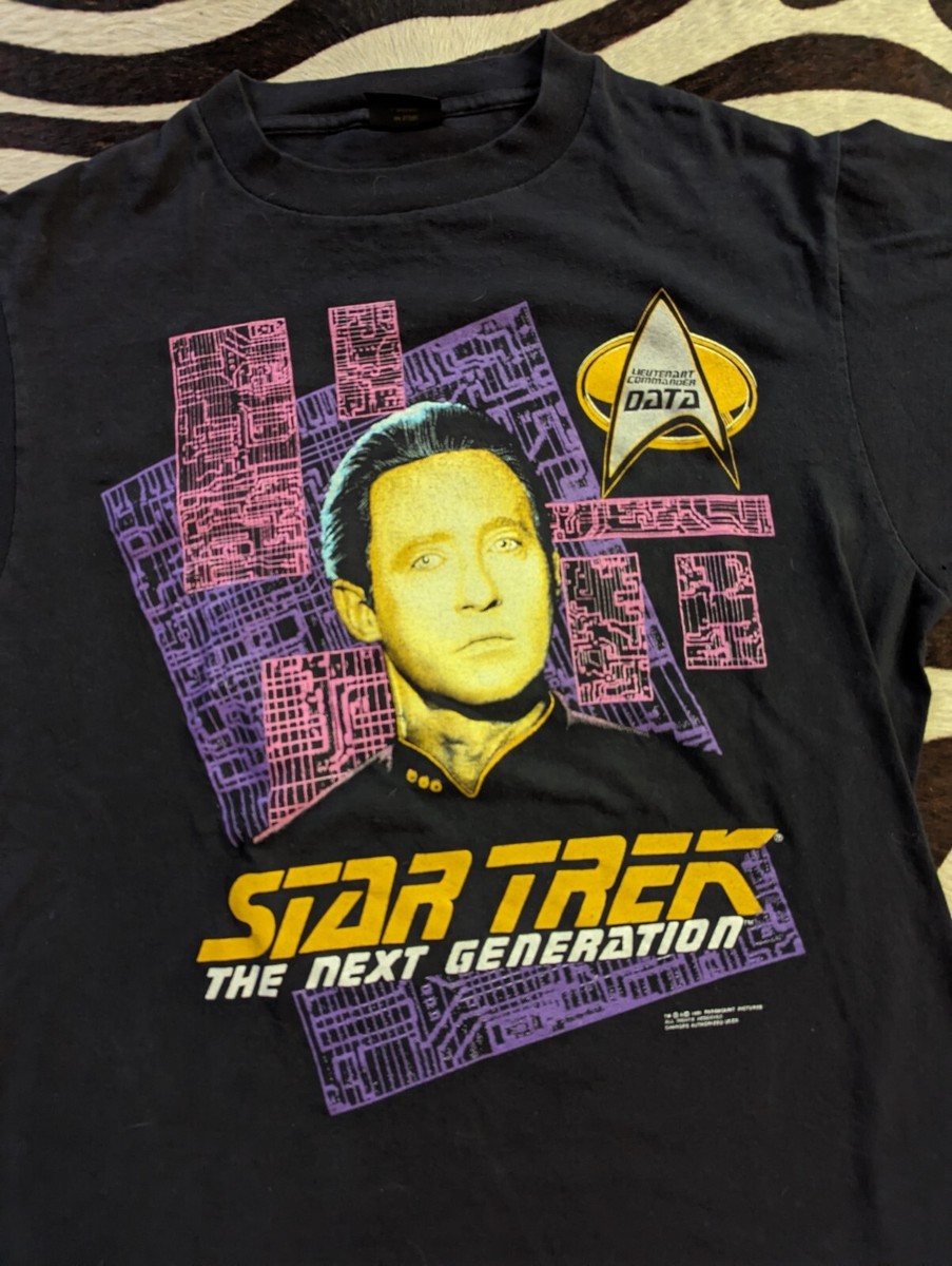 Vintage Star Trek Next Generation T Shirt Size L Lieutenant 