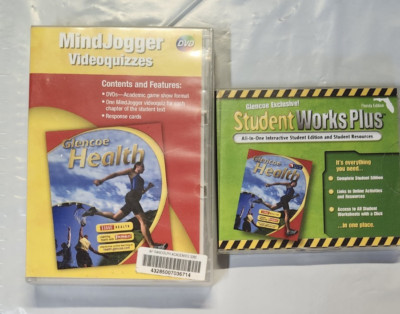 Glencoe HEALTH Mind Jogger Videoquizzes DVDs + Student Works Plus CD-ROM N/VG