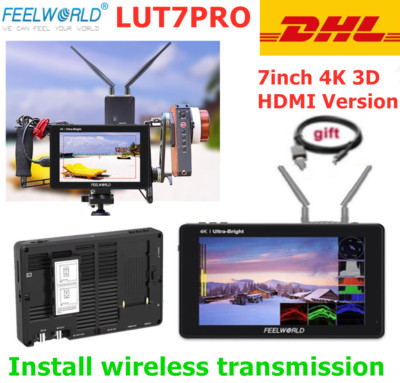 Feelworld LUT7 Pro 7'' 4K 3G LUT Touch-Screen Camera Monitor HDMI Extend-Install