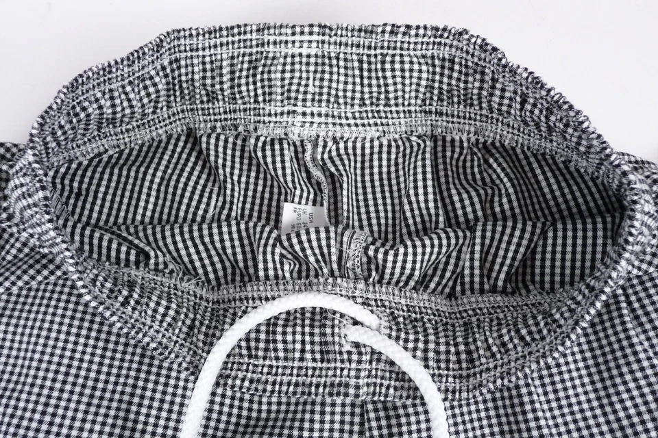 Chef Works Pants M Black Checked Baggies Relaxed Fit Drawstring NBCP-000-M - Image 4 of 4