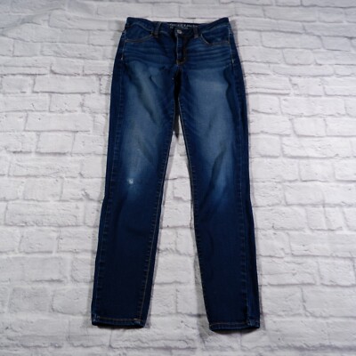 American Eagle Hi Rise Jegging Dark Wash Womens blue Jeans Sz 8