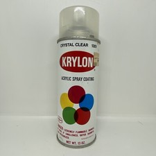 Vintage KRYLON Crystal Clear - 1301 Acrylic spray paint can Borden, Inc