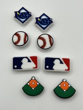 MLB Tampa Bay Rays Baseball Team Shoe Charms - 8 Pieces