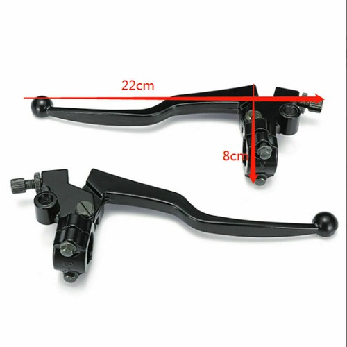 Pair Black Aluminum Motorcycle Brake & Clutch Lever For Honda CG 125 Cable Front - Picture 2 of 7