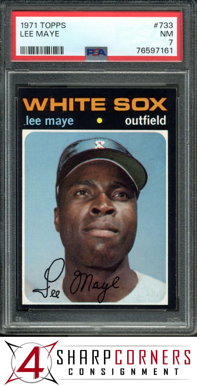 1971 TOPPS #733 LEE MAYE WHITE SOX PSA 7