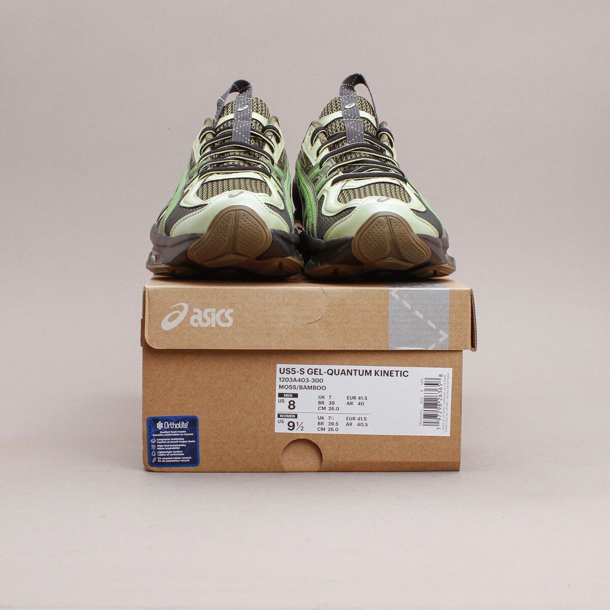 Asics Sportstyle US5-S Gel-Quantum Kinetic Moss Bamboo Rare Asics Sportstyle US5-S Gel-Quantum Kinetic Moss Bamboo Rare