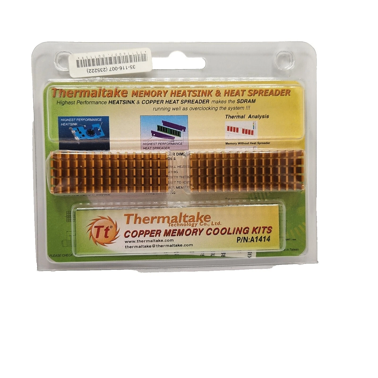 Disipador de calor para equipo de refrigeración y chipset de memoria de computadora Thermaltake