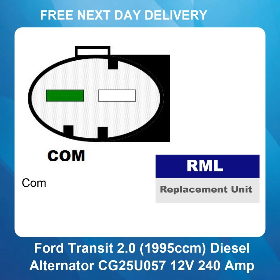 Ford Transit Custom Alternator AFTERMARKET 2018- FGN20S029 FGN20S052 - Image 3 of 4