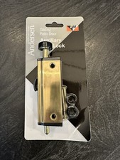 ANDERSEN Gliding Patio Door Auxiliary Foot Lock Bright Brass 2565710 - BNIB